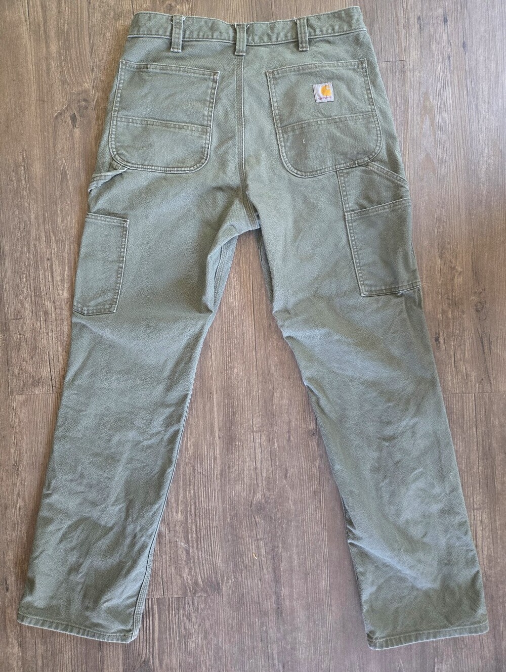 Carhartt Green Relaxed Fit Doible Front Pants